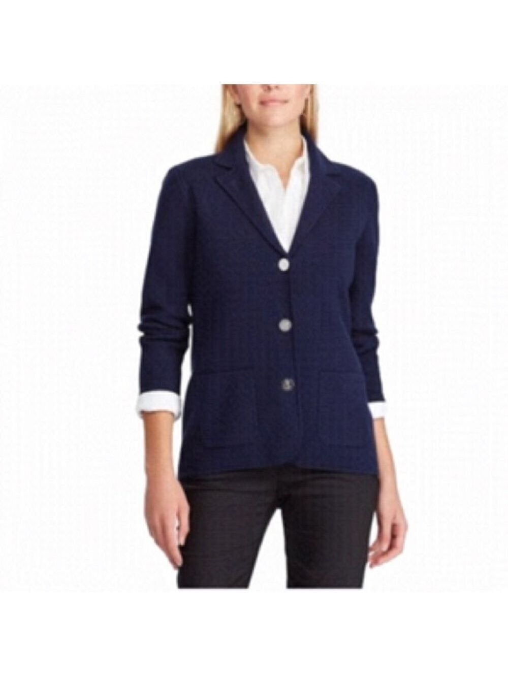 Chaps Navy Blazer Sweater XS